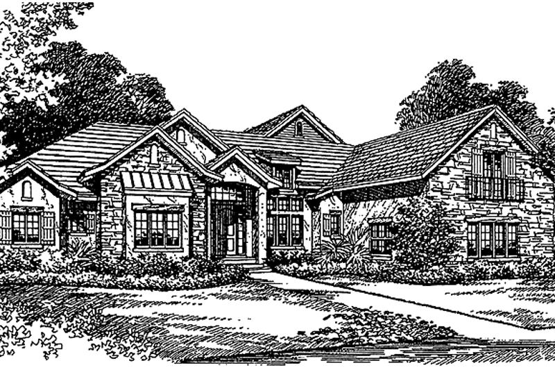 Dream House Plan - Country Exterior - Front Elevation Plan #417-757