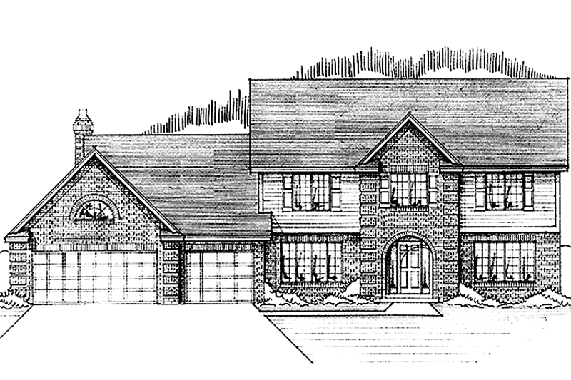 Home Plan - Exterior - Front Elevation 3 for Colonial House Plan #51-925 - 4 bed, 2.5 bath