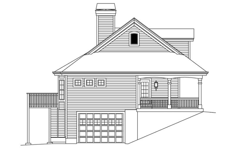 Dream House Plan - Exterior - Other Elevation for Ranch House Plan #57-635 - 3 bed, 2 bath