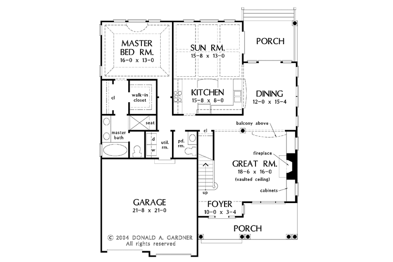 Home Plan - Floor Plan - Main Floor for Country House Plan #929-716 - 3 bed, 2.5 bath
