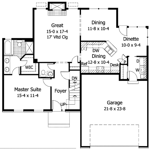 Home Plan - Colonial Floor Plan - Main Floor Plan #51-802