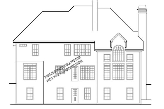 Exterior - Rear Elevation for Colonial House Plan #927-699 - 5 bed, 4.5 bath