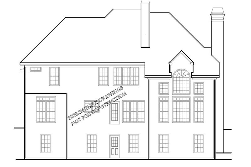 Home Plan - Exterior - Rear Elevation for Colonial House Plan #927-699 - 5 bed, 4.5 bath