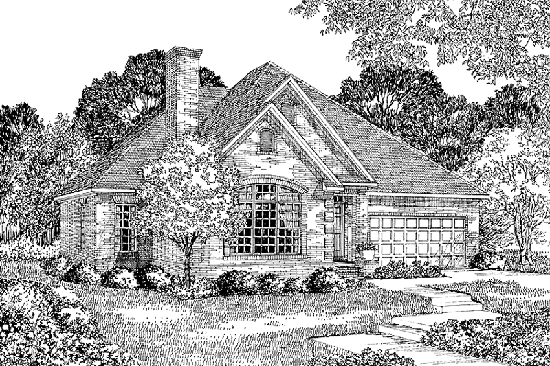 Architectural House Design - Ranch Exterior - Front Elevation Plan #17-2661
