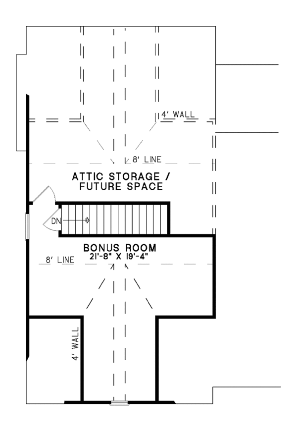 House Plan Design - Country Floor Plan - Upper Floor Plan #17-3246