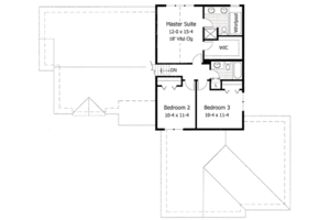 Floor Plan - Upper Floor for Traditional House Plan #51-115 - 4 bed, 3 bath