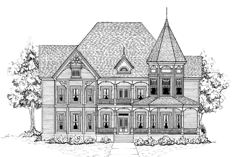 Dream House Plan - Victorian Exterior - Front Elevation Plan #1047-24