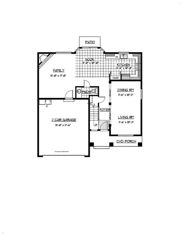 Architectural House Design - Craftsman Floor Plan - Main Floor Plan #569-17