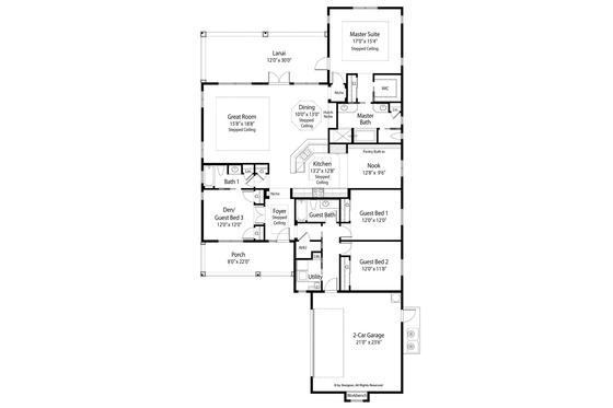 Floor Plan - Main Floor for Country House Plan #938-65 - 4 bed, 3 bath