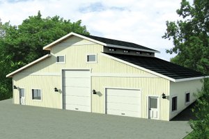 House Design - Exterior - Front Elevation for Contemporary House Plan #117-846, 0 bath