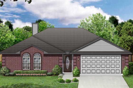 Exterior - Front Elevation for Traditional House Plan #84-308 - 3 bed, 2 bath