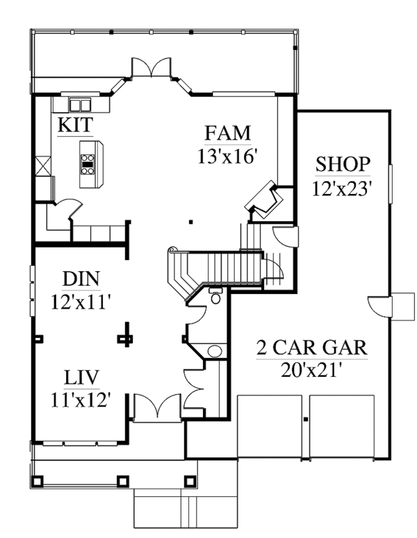House Design - Contemporary Floor Plan - Main Floor Plan #951-15