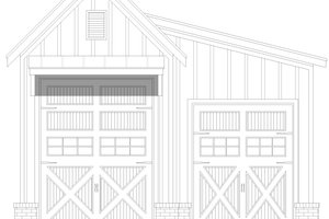 Exterior - Front Elevation 3 for Contemporary House Plan #932-1012, 0 bath