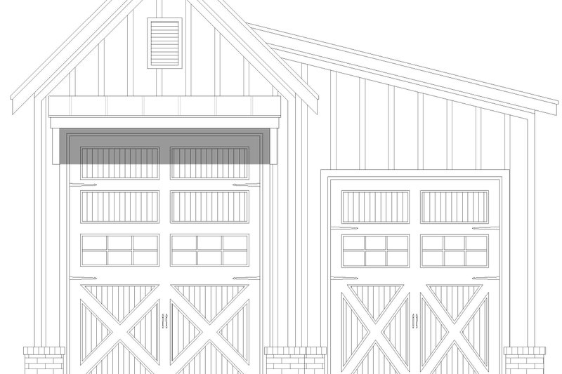 House Blueprint - Exterior - Front Elevation 3 for Contemporary House Plan #932-1012, 0 bath