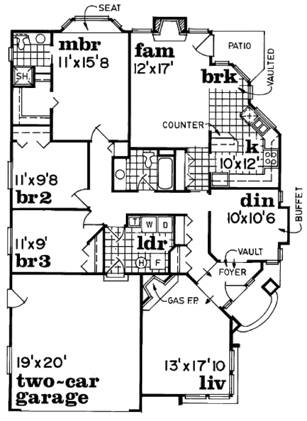 Floor Plan - Main Floor Plan #47-586