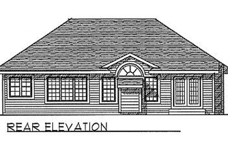 Home Plan - Exterior - Rear Elevation for Traditional House Plan #70-122 - 2 bed, 2 bath