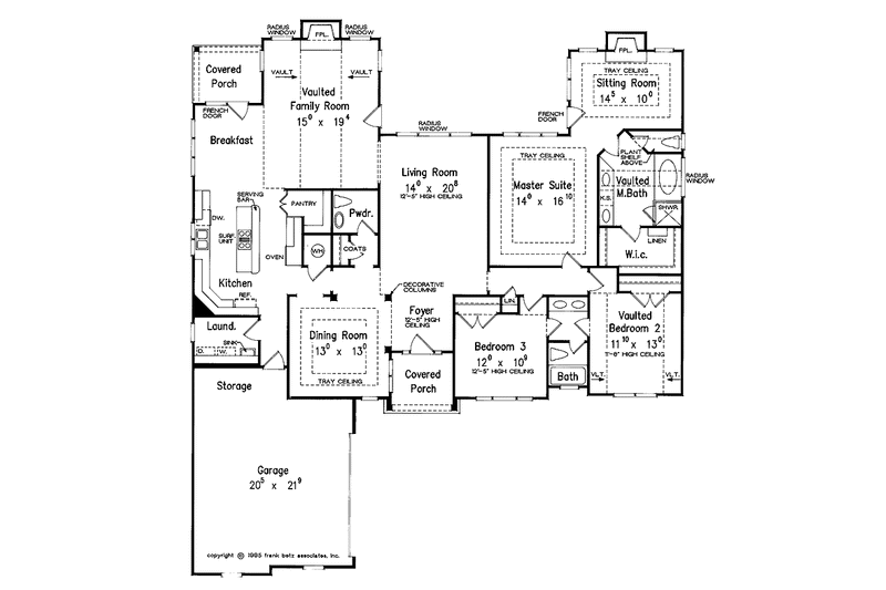 Dream House Plan - Floor Plan - Main Floor for Country House Plan #927-116 - 3 bed, 2.5 bath
