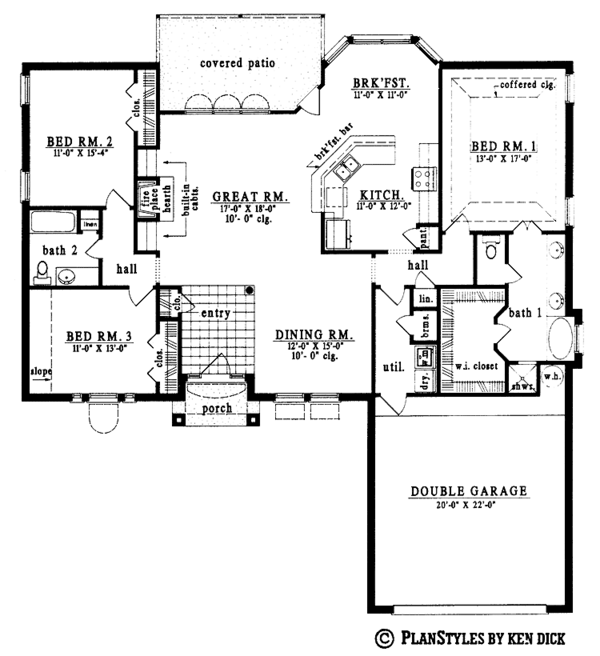 Home Plan - European Floor Plan - Main Floor Plan #42-472