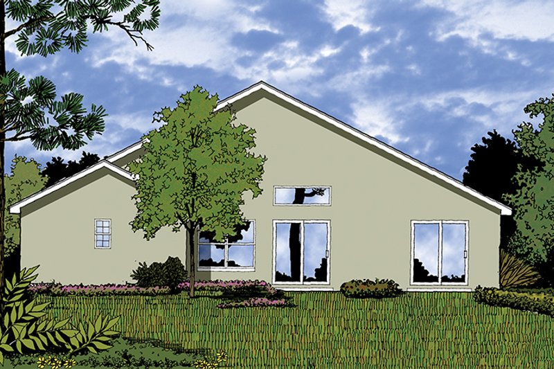 Home Plan - Exterior - Rear Elevation for Traditional House Plan #417-842 - 4 bed, 2 bath