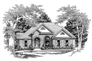 Exterior - Front Elevation 3 for Traditional House Plan #927-128 - 3 bed, 2.5 bath