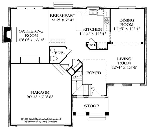 Dream House Plan - Colonial Floor Plan - Main Floor Plan #453-341