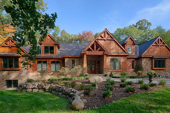 Exterior - Front Elevation 4 for Craftsman House Plan #1057-1 - 3 bed, 3 bath