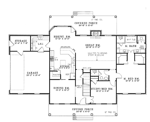 House Plan Design - Classical Floor Plan - Main Floor Plan #17-2623