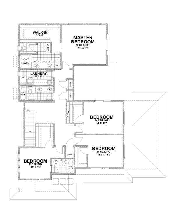 Prairie Floor Plan - Upper Floor Plan #112-218