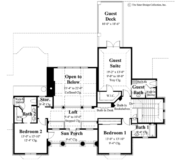 Home Plan - Classical Floor Plan - Upper Floor Plan #930-277