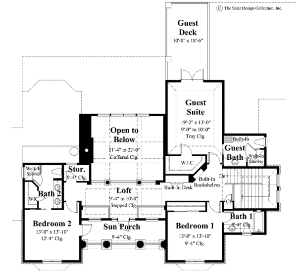 Dream House Plan - Classical Floor Plan - Upper Floor Plan #930-277
