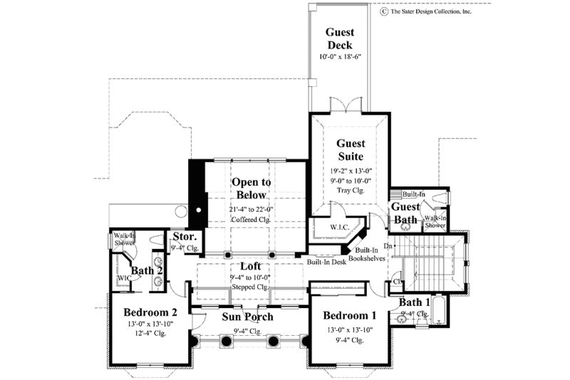 Home Plan - Floor Plan - Upper Floor for Classical House Plan #930-277 - 4 bed, 4.5 bath