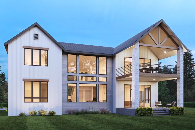 House Design - Exterior - Rear Elevation for Farmhouse House Plan #1066-285 - 4 bed, 5 bath