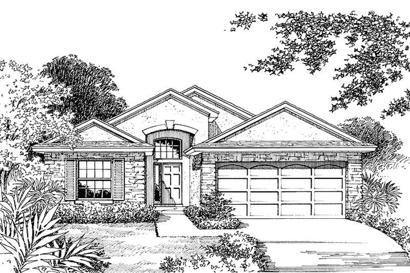 Home Plan - Exterior - Front Elevation 3 for Country House Plan #1015-27 - 3 bed, 2 bath