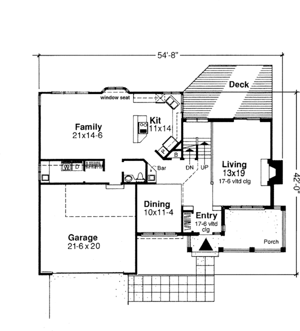 House Blueprint - Country Floor Plan - Main Floor Plan #320-573