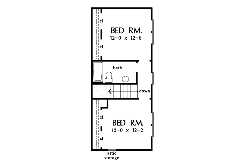 Home Plan - Floor Plan - Upper Floor for Country House Plan #929-719 - 4 bed, 3 bath