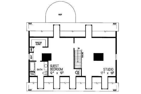 Floor Plan - Other Floor for Classical House Plan #72-818 - 4 bed, 3.5 bath