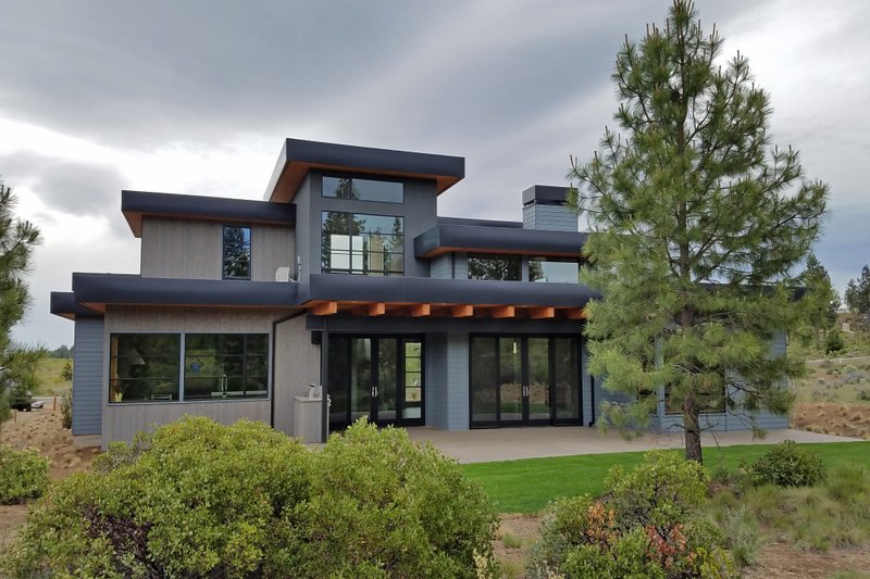 Architectural House Design - Exterior - Rear Elevation for Modern House Plan #892-17 - 4 bed, 4 bath