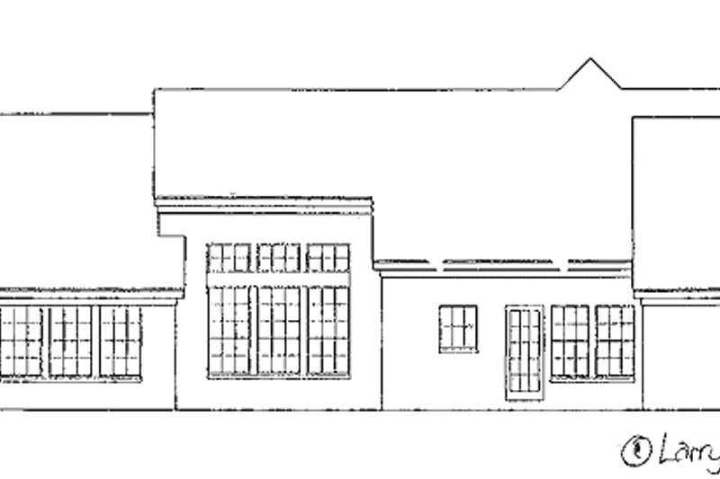 Architectural House Design - Exterior - Rear Elevation for Colonial House Plan #952-17 - 4 bed, 2.5 bath