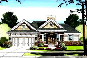 Traditional Exterior - Front Elevation Plan #46-416