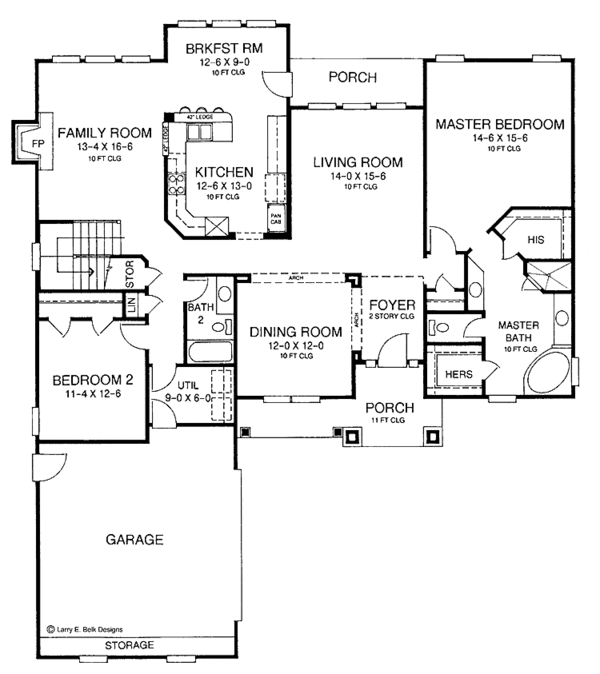Dream House Plan - Country Floor Plan - Main Floor Plan #952-117