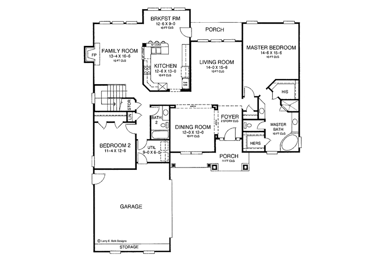 Dream House Plan - Floor Plan - Main Floor for Country House Plan #952-117 - 4 bed, 3 bath
