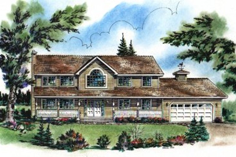 Dream House Plan - Country Exterior - Front Elevation Plan #18-234
