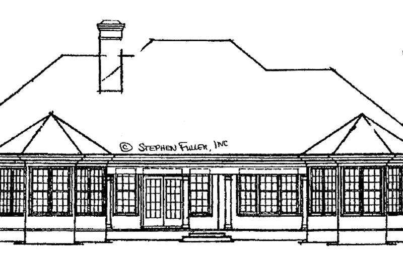 Home Plan - Exterior - Rear Elevation for Colonial House Plan #429-225 - 3 bed, 2.5 bath