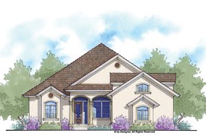 Mediterranean Exterior - Front Elevation Plan #938-78