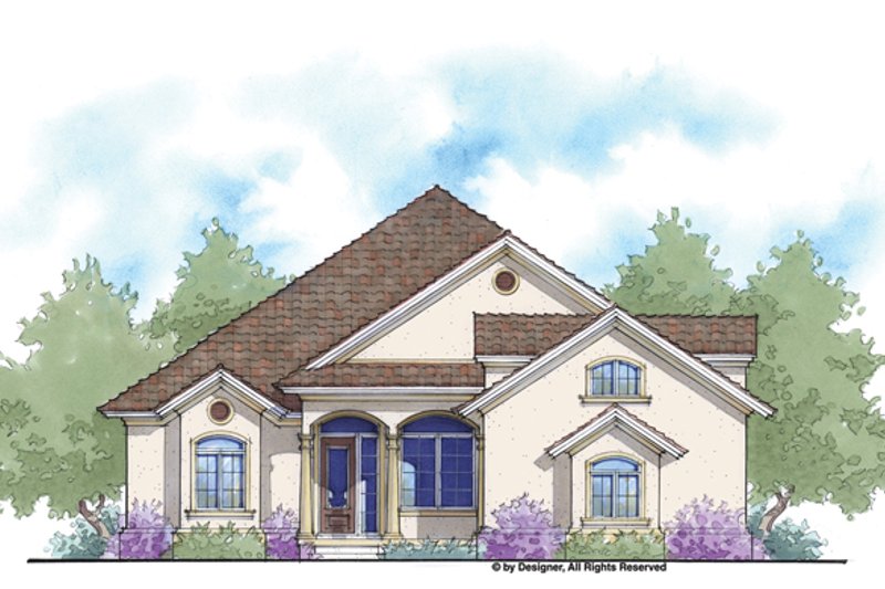 Home Plan - Mediterranean Exterior - Front Elevation Plan #938-78