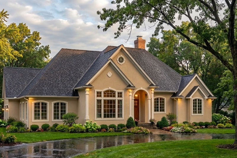 Home Plan - Exterior - Front Elevation 4 for European House Plan #406-186 - 3 bed, 2.5 bath