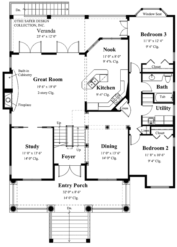 Classical Floor Plan - Main Floor Plan #930-144