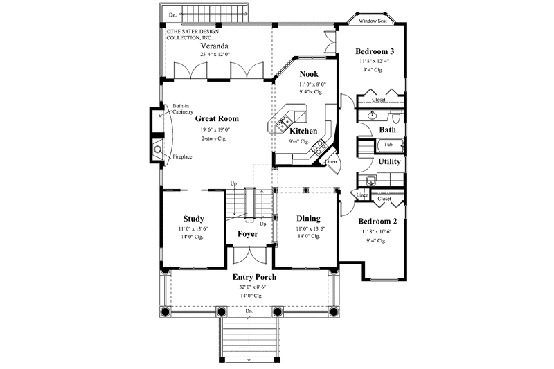 Dream House Plan - Floor Plan - Main Floor for Classical House Plan #930-144 - 3 bed, 2 bath