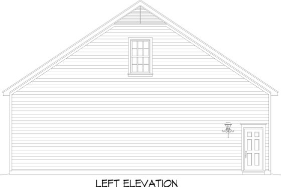 Exterior - Other Elevation for Colonial House Plan #932-1148, 0 bath