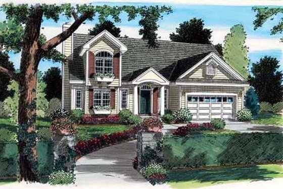 Exterior - Front Elevation for Traditional House Plan #312-161 - 3 bed, 2.5 bath
